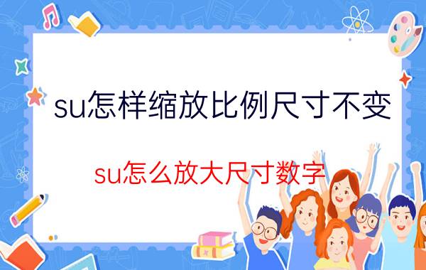 su怎样缩放比例尺寸不变 su怎么放大尺寸数字？